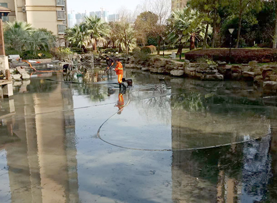 潍坊景观池淤泥清理